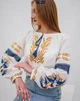 Жіноча вишиванка ESQ з вишивкою ластівок та колосків, біла етно-блуза S - зображення 6