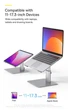 Підставка для ноутбука планшета складана алюмінієва регульована Baseus Metal Adjustable Laptop Stand - зображення 13