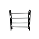 Полка органайзер для обуви в прихожую Shoe Rack на 4 яруса, комбиннация метала с пластиком, черная (57198011) - изображение 5