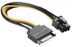 Кабель питания для видеокарт SATA 15-pin штекер - 6-pin Card power TCOM 15см - изображение 2