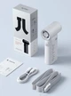 Портативный вентилятор JISULIFE Life9, аккумулятор 5000 мАч, 5 скоростей, компактный, USB-зарядка, белый - изображение 2