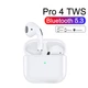 Безпровідні навушники Bluetooth 5.3 TWS Pro 4 White - изображение 1