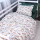 Простынь MirSon Полуторная 150х220 см Kids Time 22-1420 Little Jungle Friends Сатин (2200011186542) - изображение 2