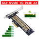 Контроллер Dynamode M.2 SSD NVMe M-Key to PCI-E 3.0 x4/ x8/ x16, full profile br (PCI-Ex4- M.2 M-key) - изображение 1