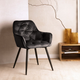 Стілець для кухні та вітальні HOMLA FLOSSI 57 x 63 x 84 см Black (5902869999189) - зображення 8