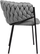 Krzesło do kuchni i salonu HOMLA MERLE 57 x 59 x 78 cm Dark Grey (5904183855493) - obraz 3