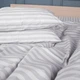 Комплект постільної білизни MirSon Сімейний 2х143х210 Ranforce Elite 17-0600 Stripe White Gray Ранфорс (2200008048600) - зображення 5