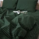 Комплект постельного белья MirSon Двуспальный 175х210 см 17-0612&nbsp;Stripe&nbsp;Emerald Бязь (2200008201739) - изображение 5