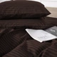 Комплект постельного белья MirSon Двуспальный 175х210 см 17-0617&nbsp;Stripe&nbsp;Brown Бязь (2200008202736) - изображение 4