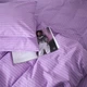 Комплект постельного белья MirSon Двуспальный 175х210 см 17-0618&nbsp;Stripe&nbsp;Purple Бязь (2200008203733) - изображение 4