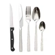 Набір столових приборів з нержавіючої сталі з дзеркальною поверхнею та органайзером подарунковий набір для сервірування 30 предметів столові та чайні ложки виделки столові ножі та для м'яса 23/23/21/20.5/14 см на 6 персон Yiwu Сріблястий - зображення 2