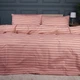 Простынь MirSon евро 200x220 см 17-0773 Nude stripes Ranforce Elite (2200011152769) - изображение 3