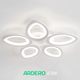 LED люстра Ardero AL6155 ARD 63W SOFI 5350Lm 5000K лепестковая белая (светильник без пульта) Ø520х85мм - изображение 1