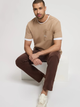 T-shirt męski bawełniany Cross Jeans 16059-383 L Beżowy (8697319728293) - obraz 4
