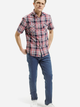 Сорочка бавовняна літня чоловіча Cross Jeans 35599-466 3XL Червоний/Синій (8697319779097) - зображення 3