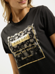 T-shirt damski bawełniany z nadrukiem Cross Jeans 56150-020 XL Czarny (8697319730999) - obraz 4