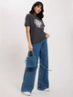 T-shirt damski bawełniany z nadrukiem Cross Jeans 56153-021 M Antracytowy (8697319731125) - obraz 3