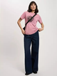 T-shirt damski bawełniany z nadrukiem Cross Jeans 56153-301 XL Różowy (8697319731095) - obraz 3