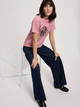 T-shirt damski bawełniany z nadrukiem Cross Jeans 56153-301 XL Różowy (8697319731095) - obraz 4