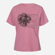 T-shirt damski bawełniany z nadrukiem Cross Jeans 56153-301 XL Różowy (8697319731095) - obraz 6