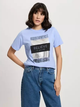 Футболка бавовняна жіноча Cross Jeans 56157-496 L Лавандова (8697319731538) - зображення 1