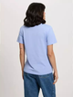 T-shirt damski bawełniany z nadrukiem Cross Jeans 56157-496 XL Lawendowy (8697319731545) - obraz 2