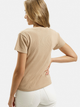 T-shirt damski bawełniany Cross Jeans 56160-383 M Beżowy (8697319731675) - obraz 2