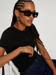 T-shirt damski bawełniany Cross Jeans 56160-020 XL Czarny (8697319731743) - obraz 5