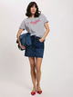 T-shirt damski bawełniany w paski Cross Jeans 56169-008 XL Biały (8697319732047) - obraz 3