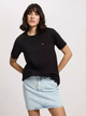 Футболка бавовняна жіноча Cross Jeans 56171-020 2XL Чорна (8697319746679) - зображення 1