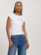 T-shirt damski bawełniany Cross Jeans 56176-008 L Biały (8697319732238) - obraz 1