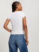 Футболка бавовняна жіноча Cross Jeans 56176-008 XL Біла (8697319732245) - зображення 2