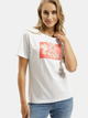 T-shirt damski bawełniany z nadrukiem Cross Jeans 56181-008 XS Biały (8697319746792) - obraz 1