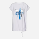 T-shirt damski bawełniany z nadrukiem Cross Jeans 56185-008 XS Biały (8697319732559) - obraz 6