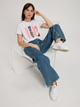 Футболка бавовняна жіноча Cross Jeans 56187-008 S Біла (8697319732665) - зображення 3