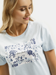 T-shirt damski bawełniany z nadrukiem Cross Jeans 56210-071 S Błękitny (8697319733211) - obraz 4