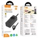 Сетевой удлинитель Hoco NS9 Wisdom 1-position (PD67W/3C1A) Desktop Socket Black - изображение 2