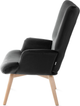 Fotel tapicerowany Homla MOSS 70 x 95 cm Black (5902869921364) - obraz 3