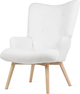 Fotel tapicerowany Homla MOSS TEDDY BOUCLE 70 x 95 cm White (5904183828534) - obraz 2