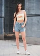Женский Топ Стаф С Рисунком Бабочки Базовый Бежевый Однотонный Топ Staff Butterfly XS (343712) - изображение 3
