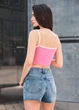 Женский Топ Стаф Ягодно-красный Однотонный Стильный Staff Strawberry XS (343730) - изображение 2