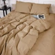 Простынь на резинке MirSon детская 70x190+10 см Stripe 17-0610 Light Brown Бязь (2200008198930) - изображение 1