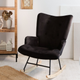 Fotel bujany Homla MOSS 72 x 73 x 92 cm Black (5904183856728) - obraz 7
