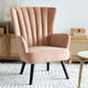Fotel tapicerowany Homla MILLS 75 x 79 x 102 cm Pink (5904183859545) - obraz 7