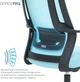 Кресло компьютерное офисное эргономичное OfficePro Harmony OC310-B-BL-BL Black/Blue - изображение 13