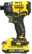 Гайковерт ударний акумуляторний Stanley FatMax Li-Ion V20 18В, 190 Нм, 2900 об/хв, 3800 уд/хв, 2 акумулятора - 2 Ач SFMCF820D2K - зображення 2