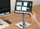 Держатель для планшета Primo SP05 (7-12.9") настольный металлический с функцией вращения - Silver - изображение 7