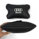 Набор автодушки 2шт на подголовник Audi / Ауди из натуральной кожи черная / Подголовник в машину - изображение 7