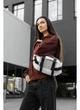 Большая женская поясная сумка бананка тканевая городская Sambag DynamicDart с принтом Square 60512 - изображение 2