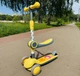 Детский самокат трехколесный Skyper для детей с подсветкой колес деки и мелодиями Детские трехколесные самокаты Желтый - изображение 2